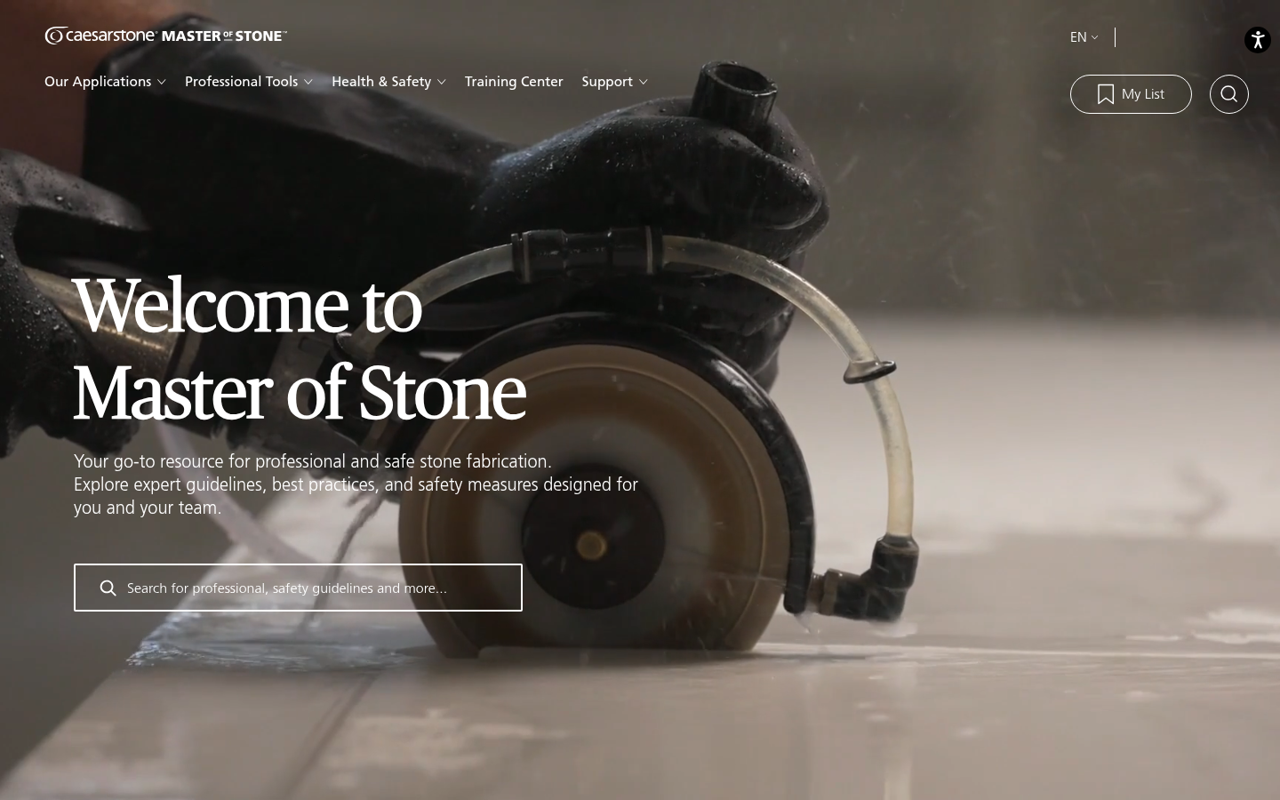 Caesarstone Master of Stone platform homepage
