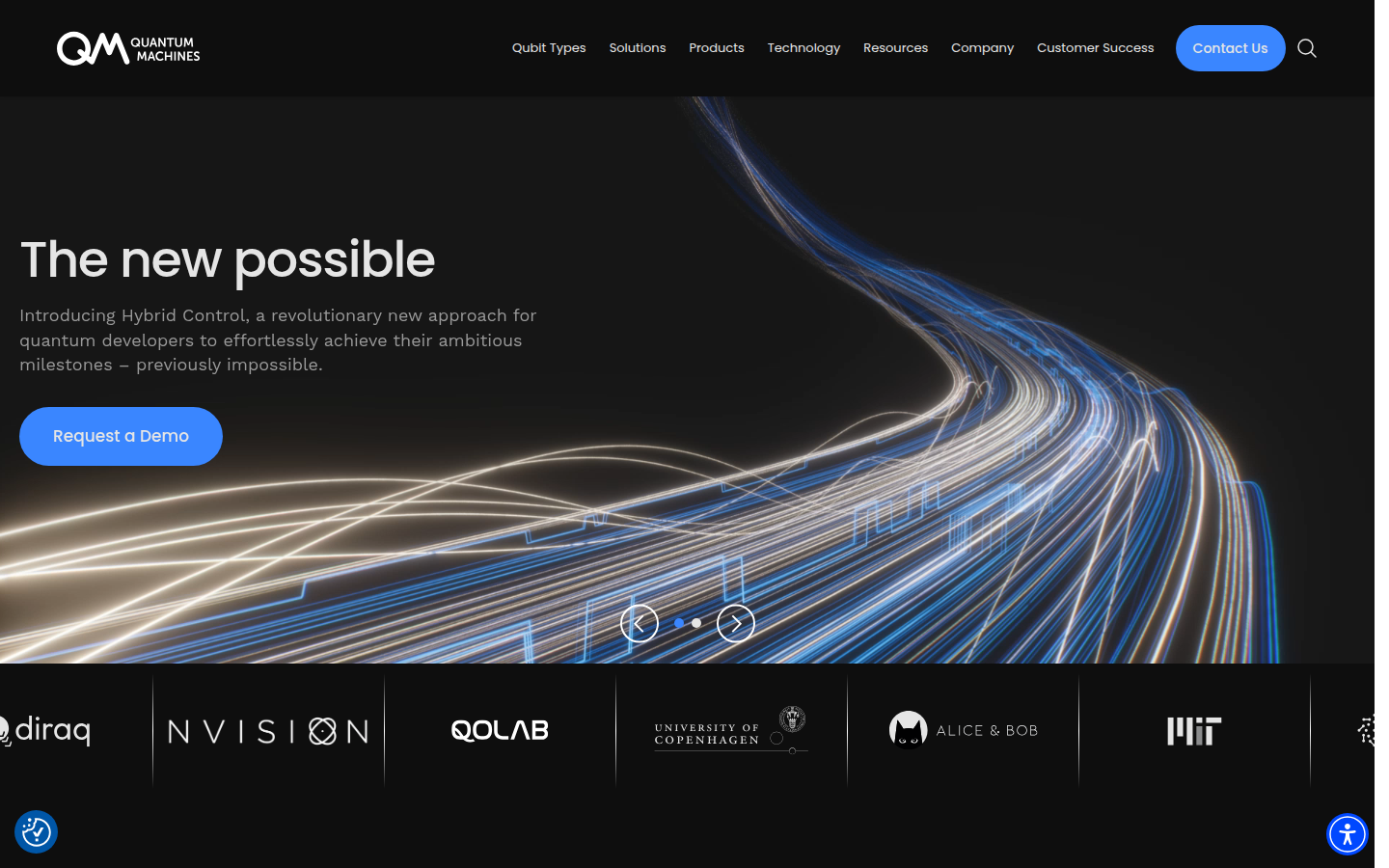 Quantum Machines hybrid quantum-control platform homepage